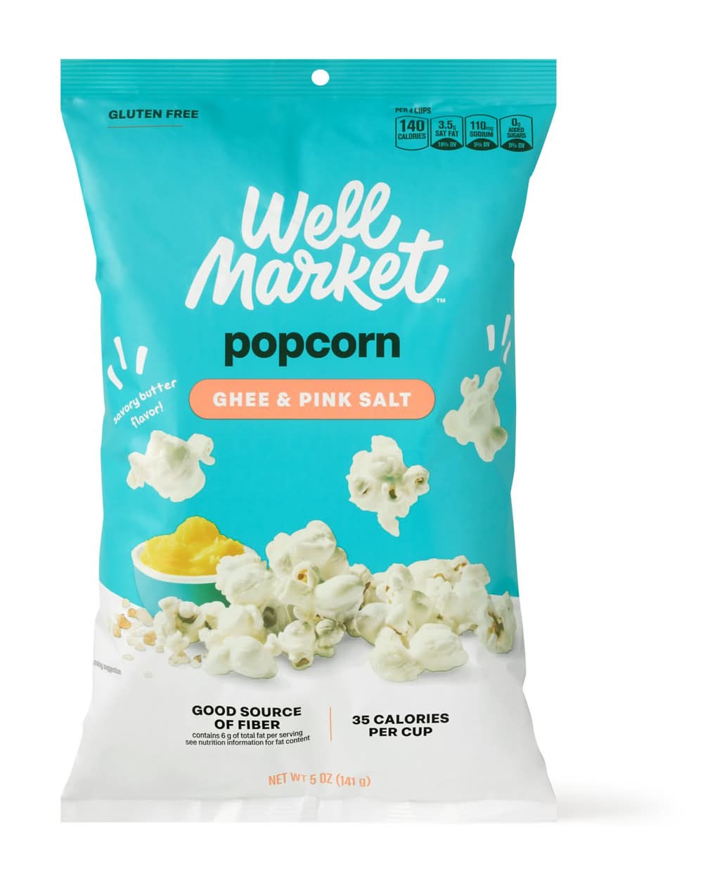 Well Market Ghee & Pink Salt Popcorn (5 oz)
