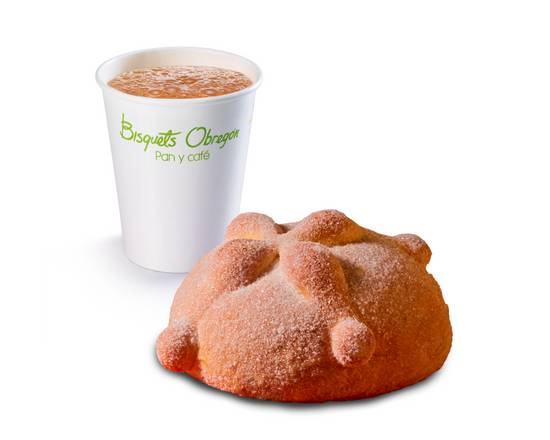 Paquete Pan de Muerto de Azúcar + Chocolate Caliente o Café con Leche o Capuchino