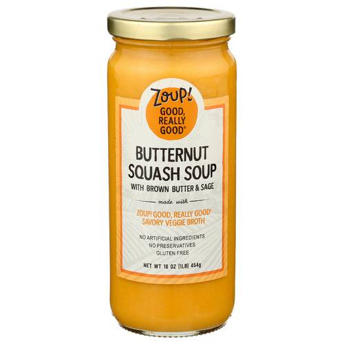 Zoup Fresh Soup Company Butternut Squash Soup With Brown Butter & Sage Made With Savory Veggie Broth