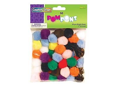 Pacon Creativity Street POM PONS Glitter, Assorted Colors, 50/Carton (PAC8113-01)