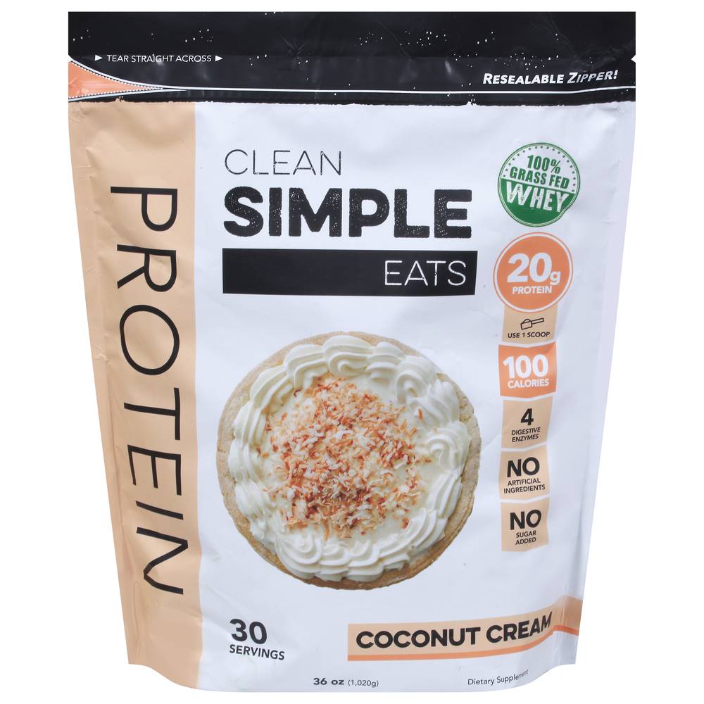 Clean Simple Eats Protein, Coconut Cream (36 oz)