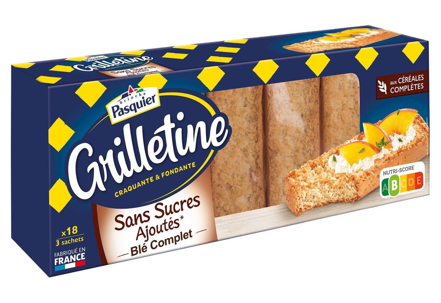 Pasquier - Tartines de pain grillées blé complet grilletine (54)