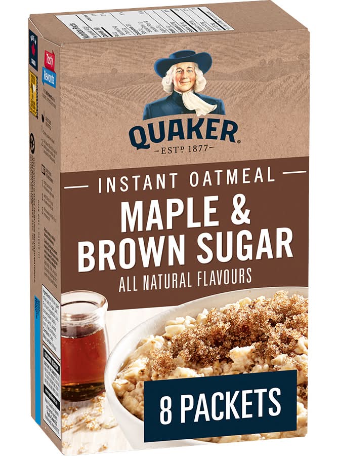 Quaker Instant Oatmeal, Maple-Brown Sugar (344 g, 8 ct)