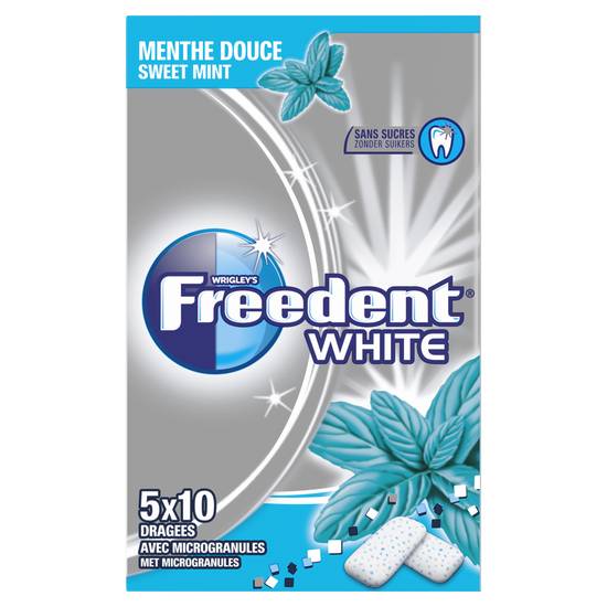 Freedent - Chewing gum sans sucres menthe douce (5 pièces)