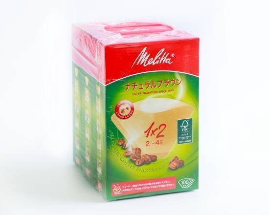 メリタ コーヒーフィルター 1X2アロマジック ナチュラルブラウン2-4杯用100枚X 3箱