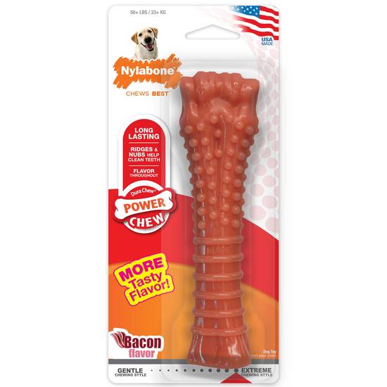 Nylabone® DuraChew® Power Chew Dog Toy - Bacon Flavor (Color: Brown, Size: X-Large)