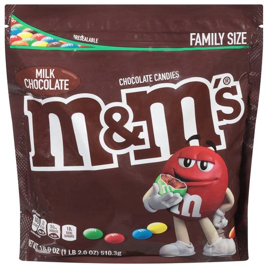 M&M's Milk Chocolate Chocolate Candies Family Size