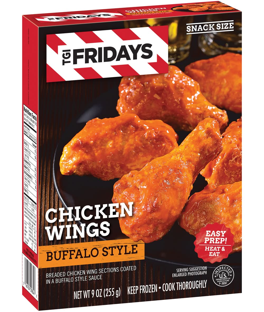 TGI Friday's Frozen Chicken Wings, Buffalo Style (9 oz)