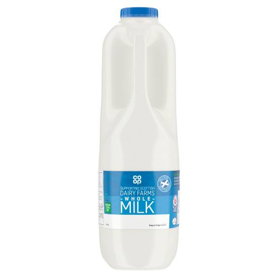 Co-Op Scottish Fresh Whole Milk 2 Pints/1.136L