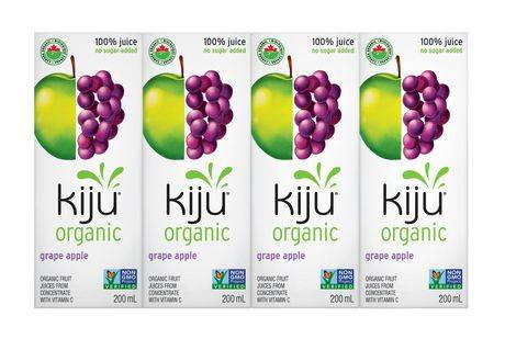 Kiju Organic Grape Apple Juice (4 x 200 ml)