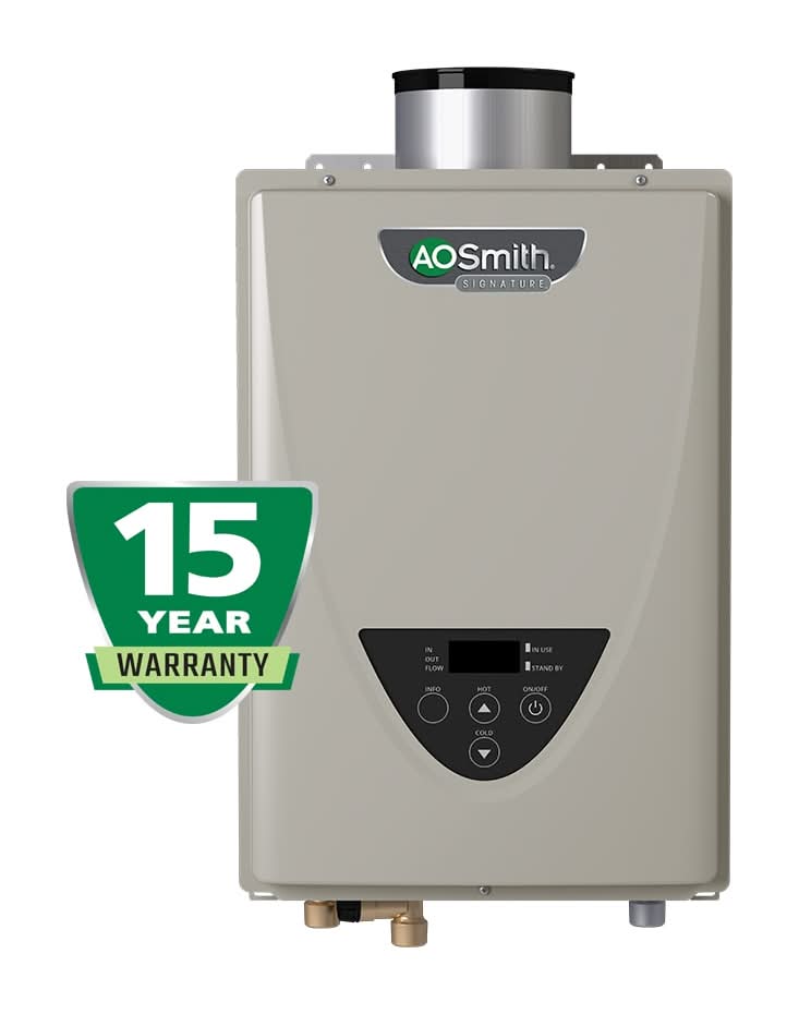 A.O. Smith Signature Series 8-GPM 190000-BTU Indoor Natural Gas/Liquid Propane Ultra-Low NOx Tankless Water Heater