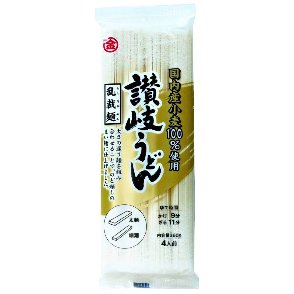 マルキン　讃岐うどん　乱裁麺/360g