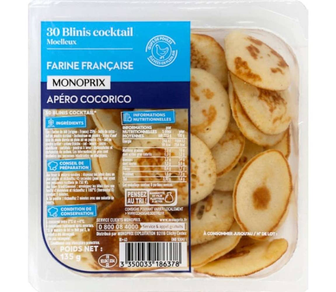Monoprix - Blinis cocktail moelleux (30)