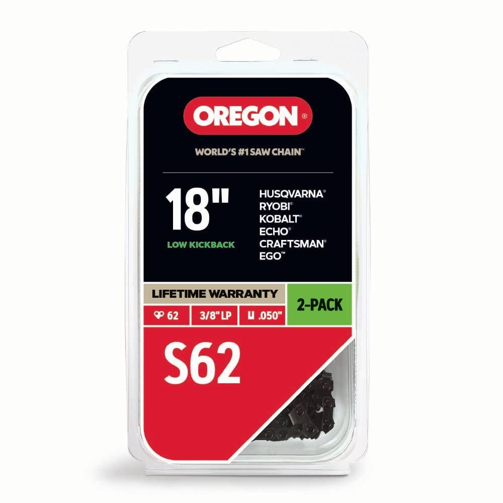 Oregon S62T 2-Pack 62 Link Replacement Chainsaw Chain For 18-in, 0.05-in Gauge, 3/8-in Pitch | S62T-21