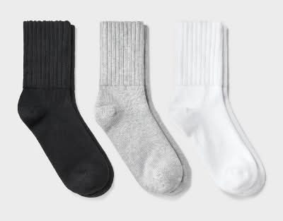Universal Thread Short Slouch Ankle Socks, Women, 4-10, Assorted (3 ct)