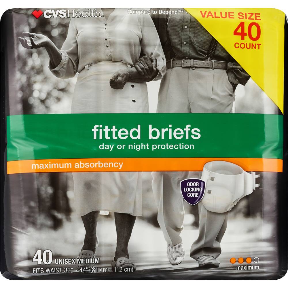 Cvs Health Fitted Briefs Maximum Absorbency