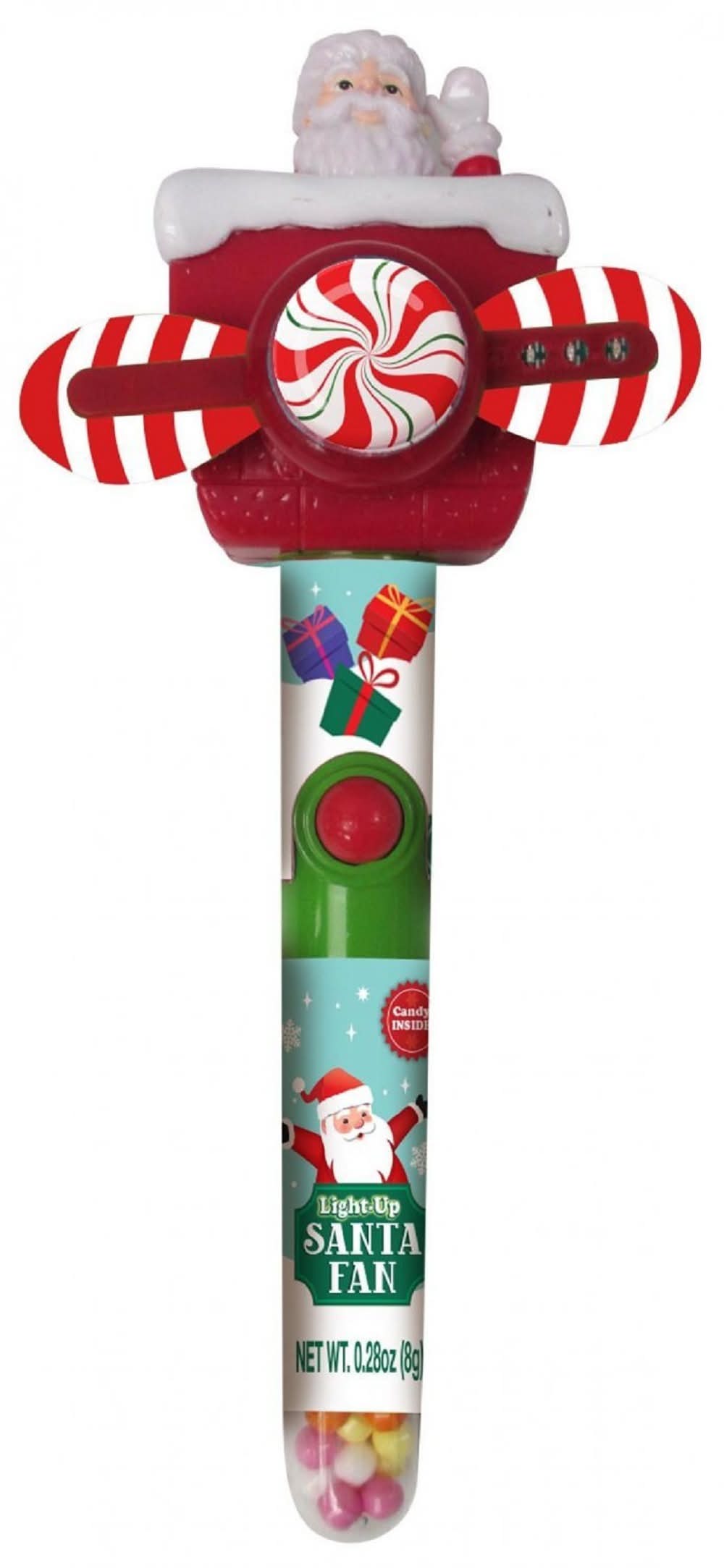 Candyrific Santa Light Up Character Fan With Candy (0.28 oz)