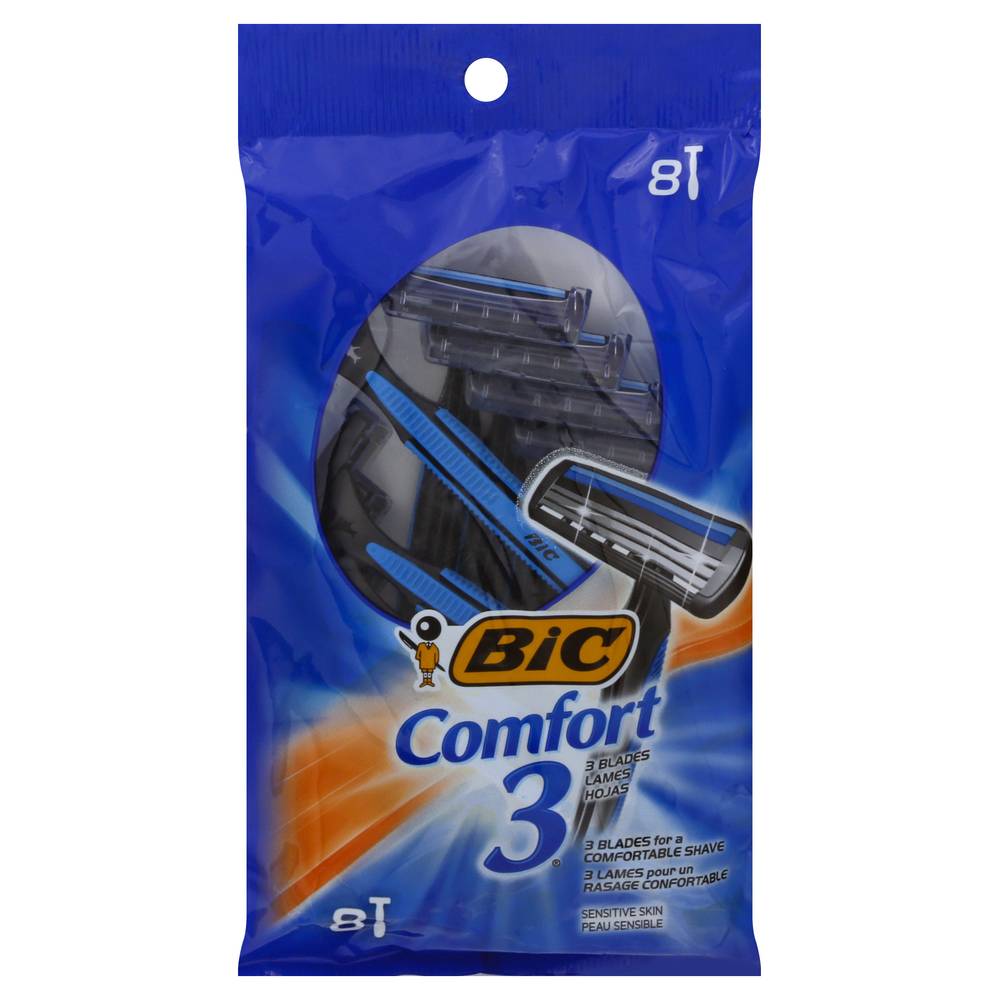 BiC Comfort 3 Blades Razors (8 ct)