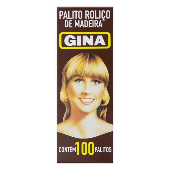 Gina palito roliço de madeira (100 un)