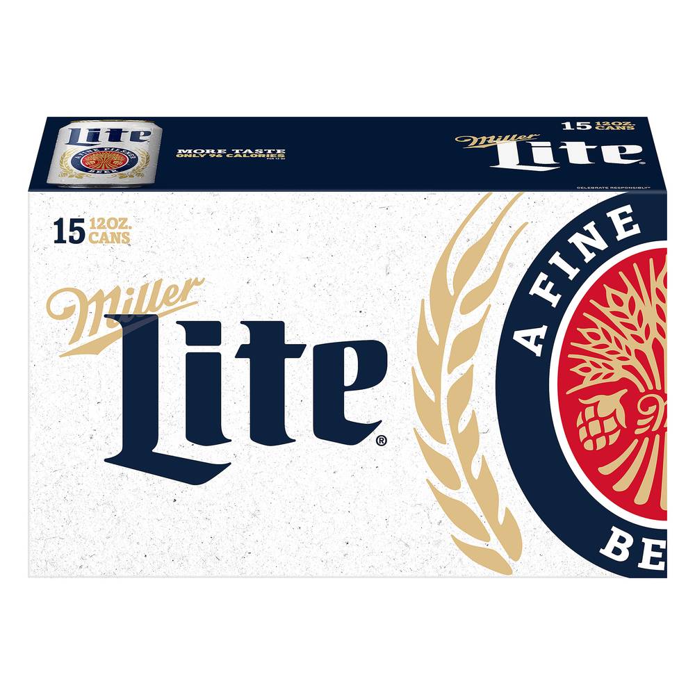 Miller Lite Pilsner Lager Beer (15 x 12 oz)