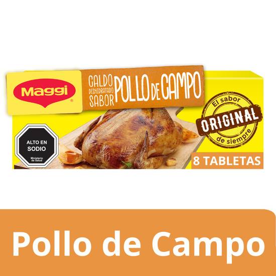 Maggi caldo sabor pollo de campo (caja 8 u x 10 g c/u)