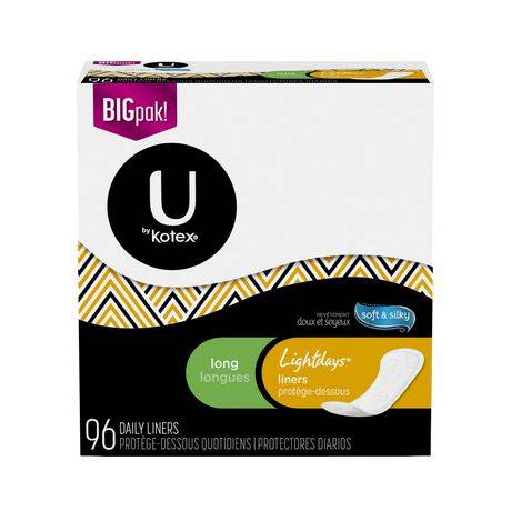 U by Kotex Lightdays Liners, Long, Unscented