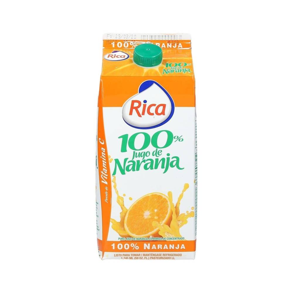 Jugo De Naranja 100% Rica 1.7 Lt
