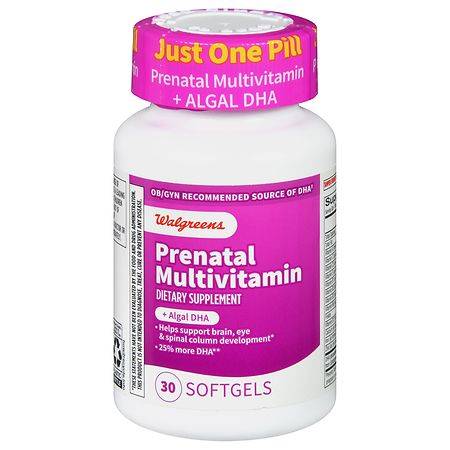 Walgreens Prenatal Multivitamin Plus Dha Softgels