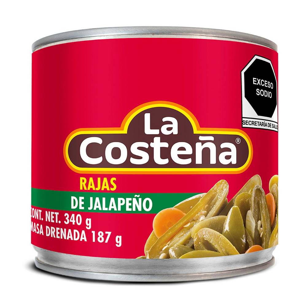 La Costeña · Rajas de jalapeño (340 g)