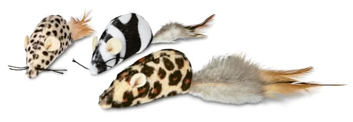 Leaps & Bounds Safari Mice Cat Toys with Catnip, Pack of 3