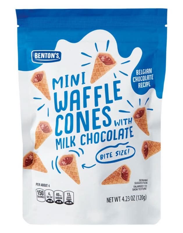 Benton's Mini Waffle Cones, Milk Chocolate (4.23 oz)