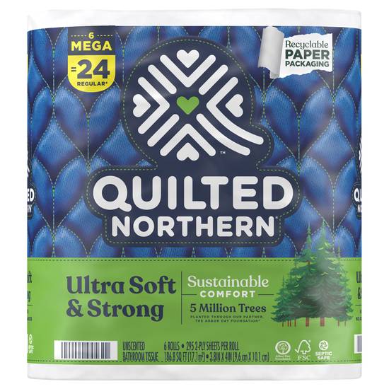 Quilted Northern Ultra Soft & Strong 2-ply Mega Rolls Unscented Bathroom Tissue (6 ct)