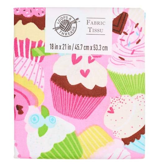 Loops & Threads Cupcake Cotton Fabric, 18" x 21", Multi