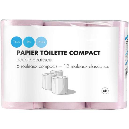 Papier toilette compact 6=12