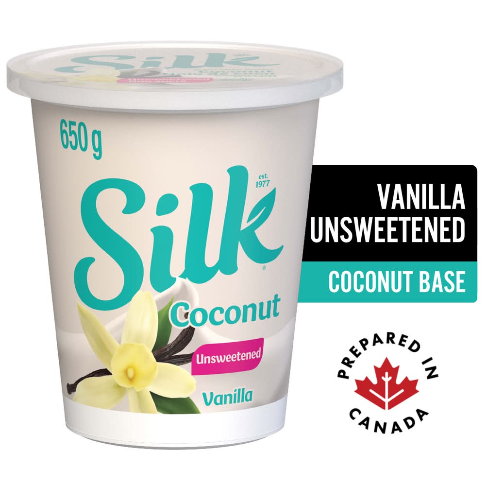 Silk yaourt à base de noix de coco non sucré - unsweetened coconut based yogurt (vanille)