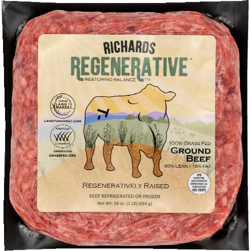 Richards Regenerative 100% Grass Fed Ground Beef 85% Lean