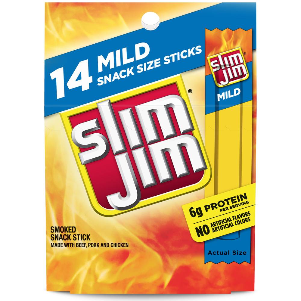 Slim Jim Snack Size Mild Smoked Snack Stick (14 ct)