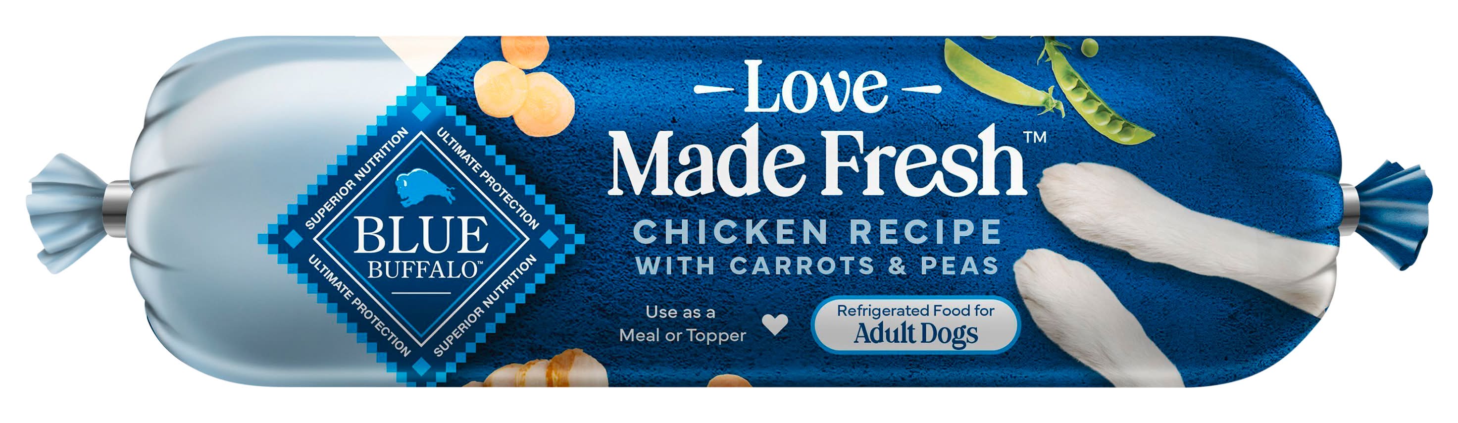 Blue Buffalo Love Made Fresh Recipe With Carrots & Peas Fresh Dog Food, Chicken, Adult (1 lbs)
