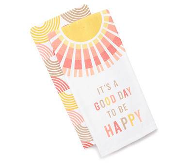 "It's a Good Day to Be Happy" Kitchen Towel, 2-Pack