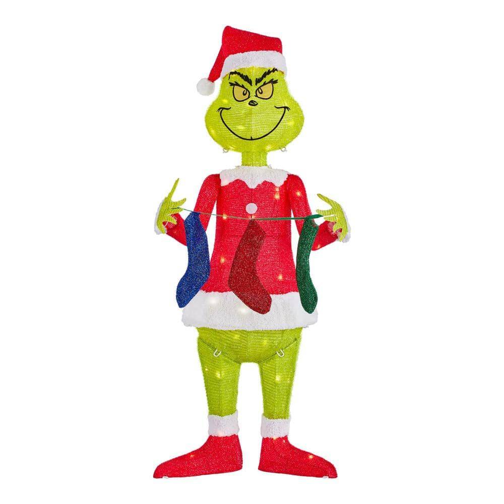 Others 4 Ft. Tinsel Grinch Holiday Yard Decoration