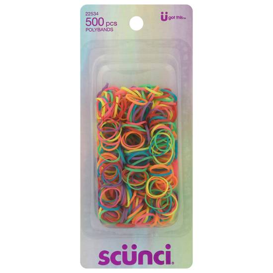 Scunci Assorted Color Polybands (500 ct)