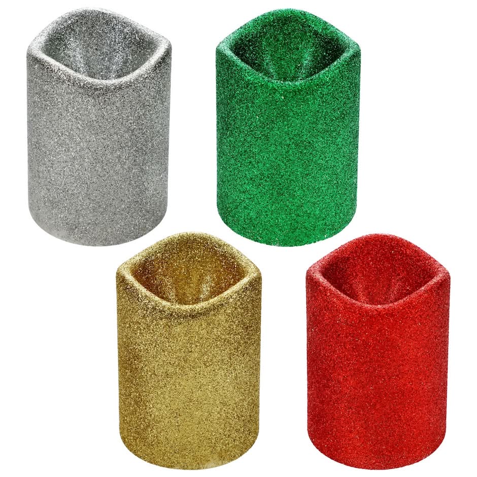 LED Glitter Pillar Candle, 1-ct.