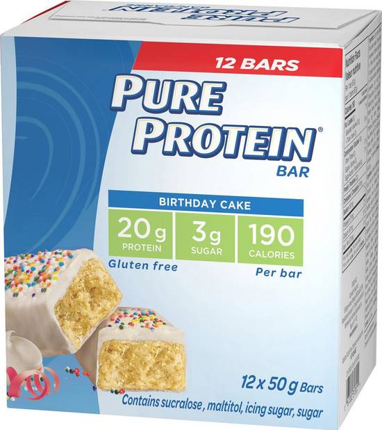 Pure Protein Birthday Cake Bars (12 x 50 g)