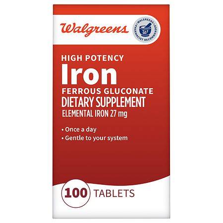 Walgreens Ferrous Gluconate High Potency (100 ct)