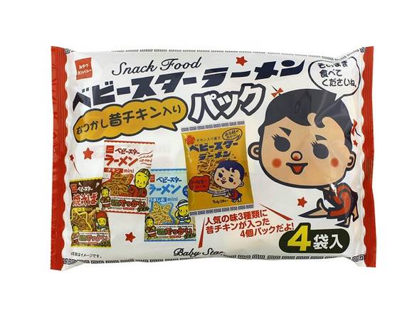 おやつカンパニー ベビースターラーメンなつかし昔チキン入りパック4 おやつカンパニー ベビースターラーメンなつかし昔チキン入りパック4