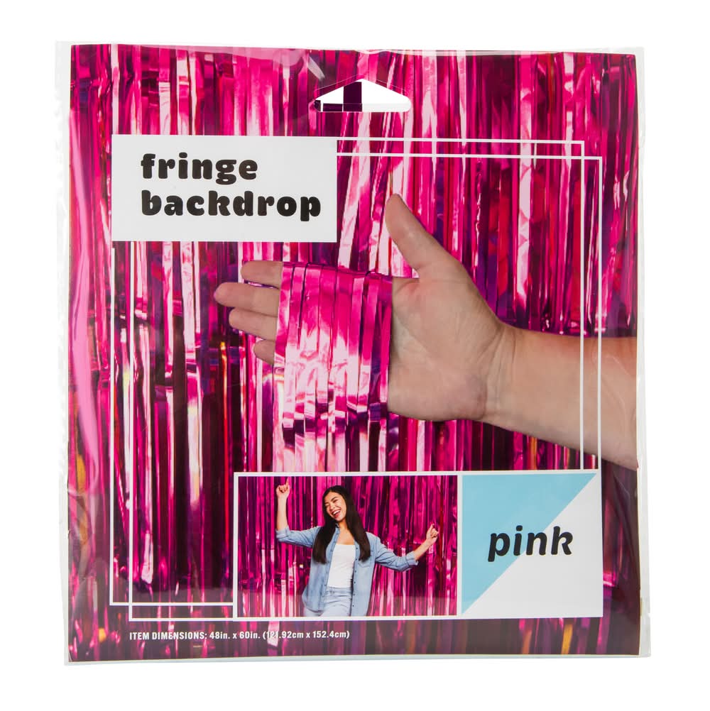 Fringe Backdrop 48in x 60in Pink