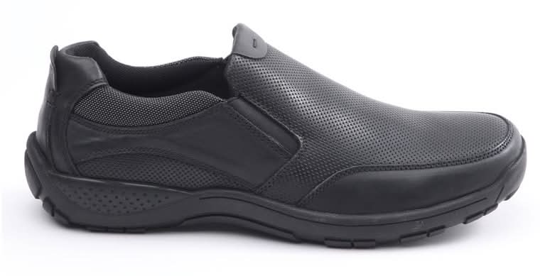 Jarman Mocasín con Textura Cuero y  Plantilla Memory Foam Hombre negro 42