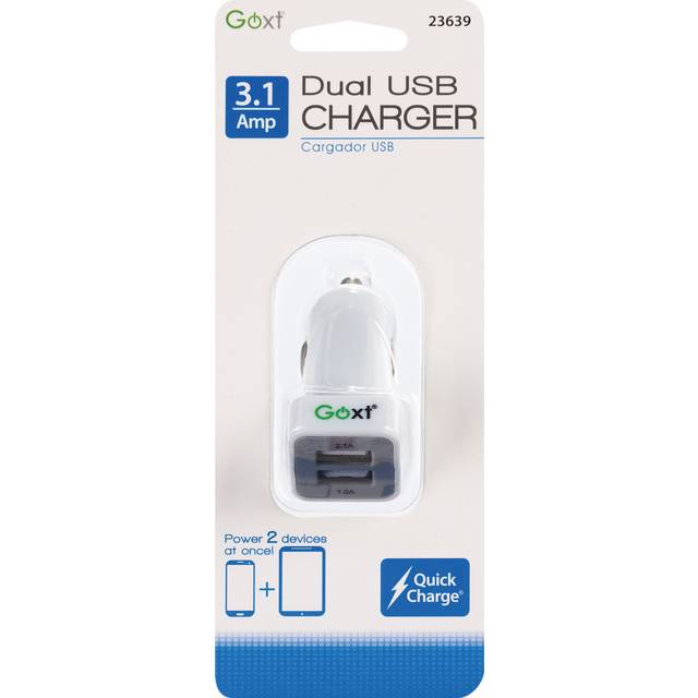 Custom Accessories GoXt Car Charger USB Dual 12V 2.1A #23639