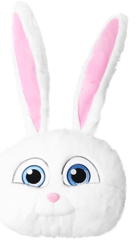 Cojín Decorativo  100% Poliéster Blanco 40x32 cm     Snowball La Vida Secreta De Tus Mascotas