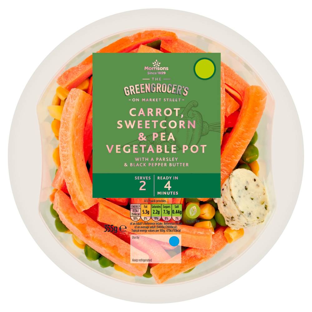 Morrisons Carrot Sweetcorn & Peas Layered Vegetables